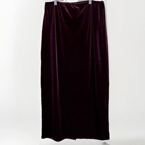 Y2K Velvet Slip Skirt Women’s L Long Fairy Grunge Romantic Stretch Whimsygoth